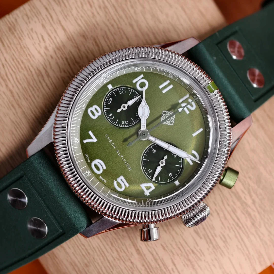 IXDAO Pilot Series Chronograph Watch | Vintage Style VK64 Quartz IXDAO Pilot Series Chronograph Watch | Vintage Style VK64 Quartz