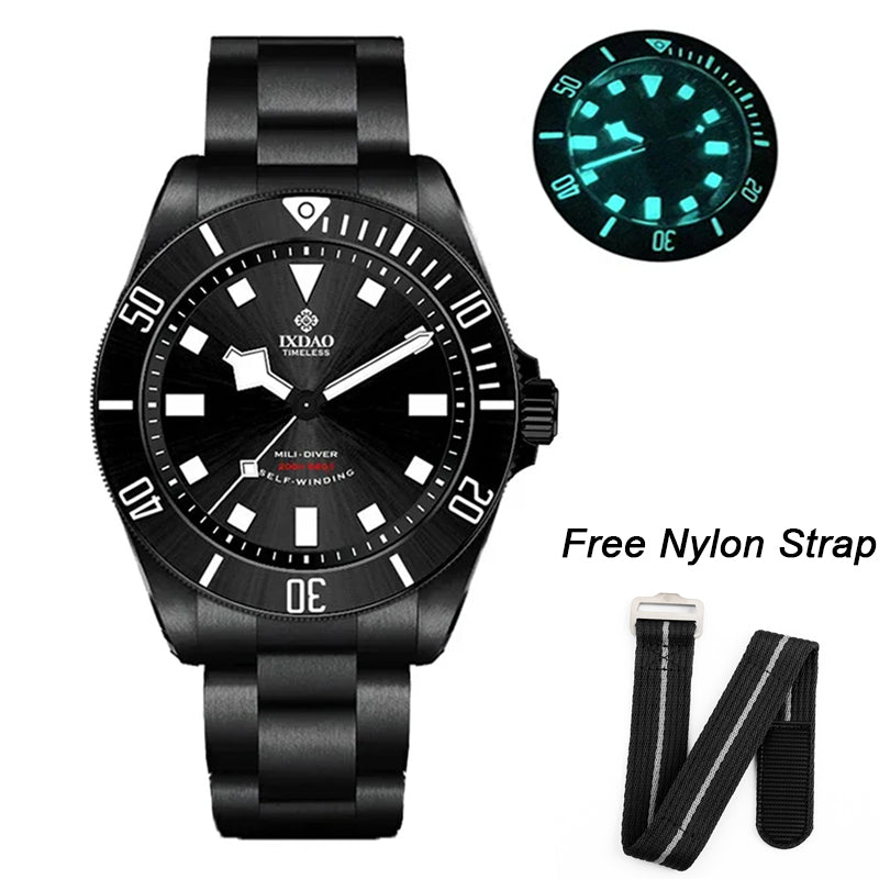 IXDAO Titanium 39mm Black Vader Automatic Dive Watch IXDAO Watch Official Store