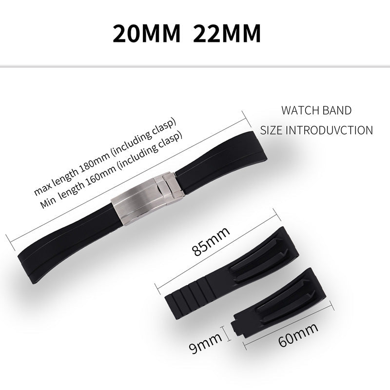 ★New Arrivals★Cut-to-Size TPU Rubber Watch Strap IXDAO Watch Official Store