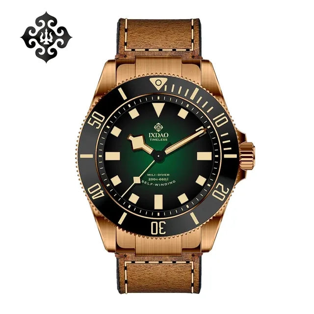 ☆Back to School Sale☆IXDAO Bronze 39mm Automatic Dive Watch IXDAO Watch Official Store