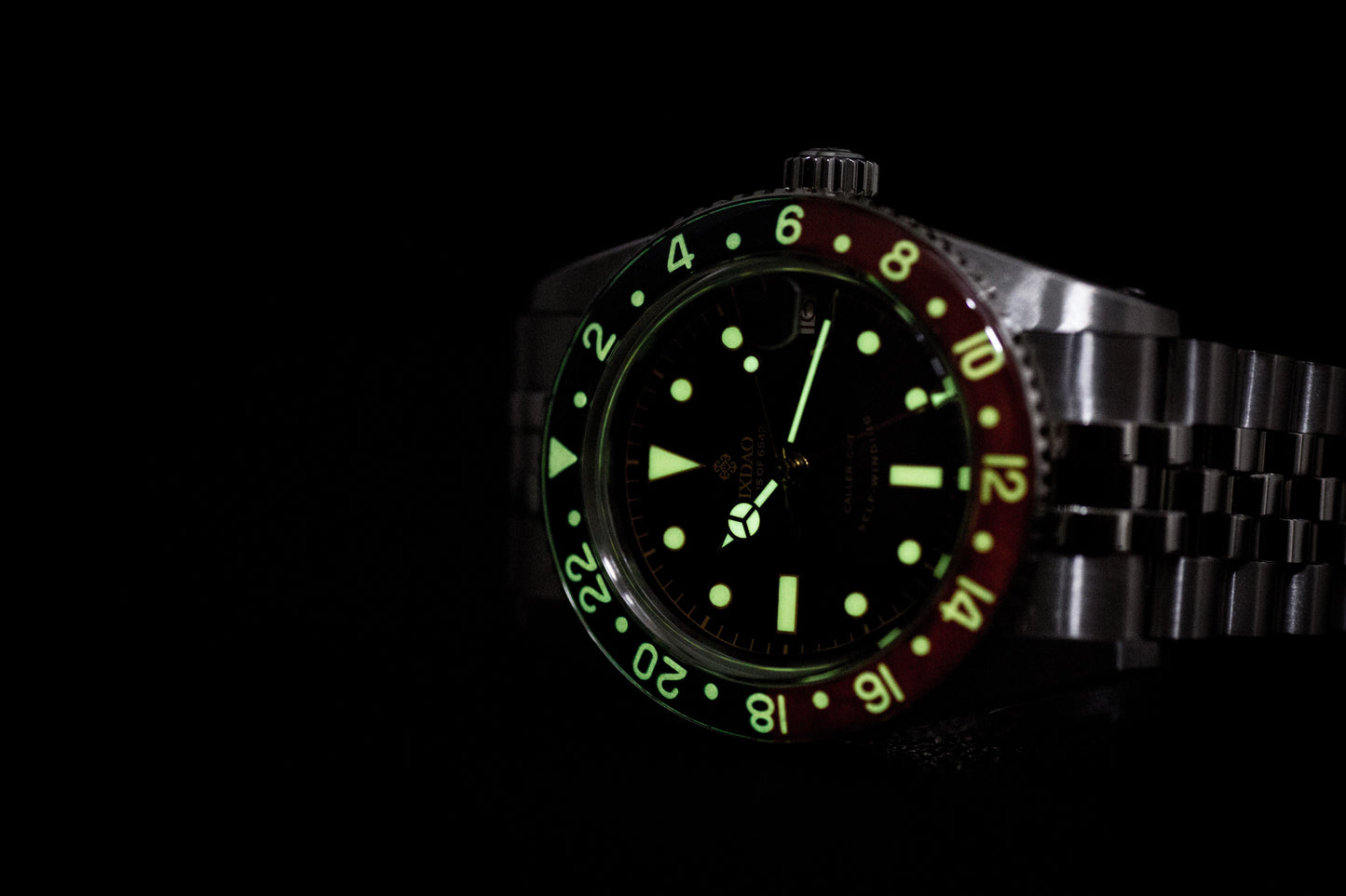 IXDAO 6542 Vintage 38MM NH34 GMT 904L Automatic Dive Watch Grey Dial IXDAO Watch Official Store