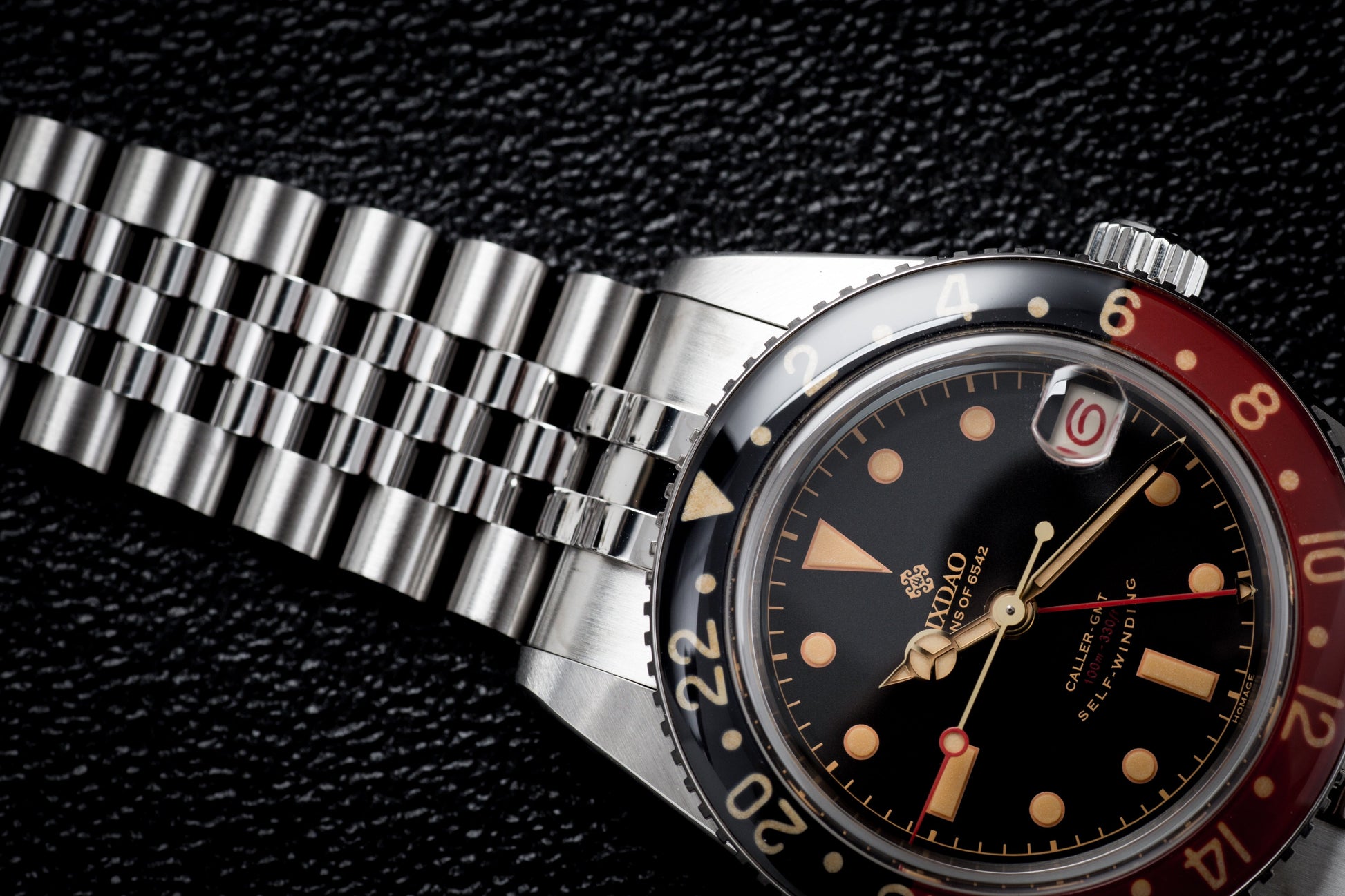 IXDAO 6542 Vintage 38MM NH34 GMT 904L Automatic Dive Watch Grey Dial IXDAO Watch Official Store