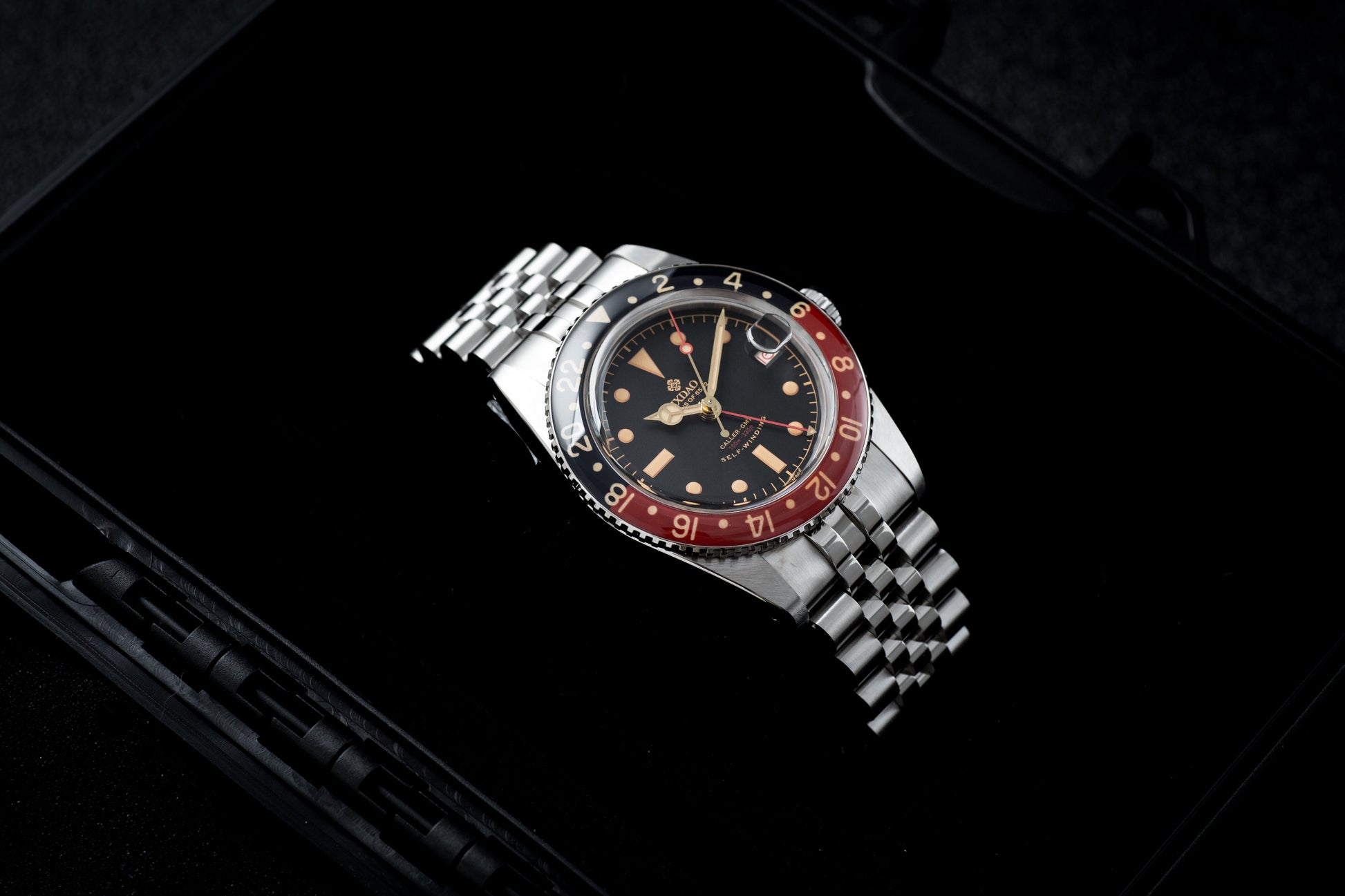 IXDAO 6542 Vintage 38MM NH34 GMT 904L Automatic Dive Watch Grey Dial IXDAO Watch Official Store