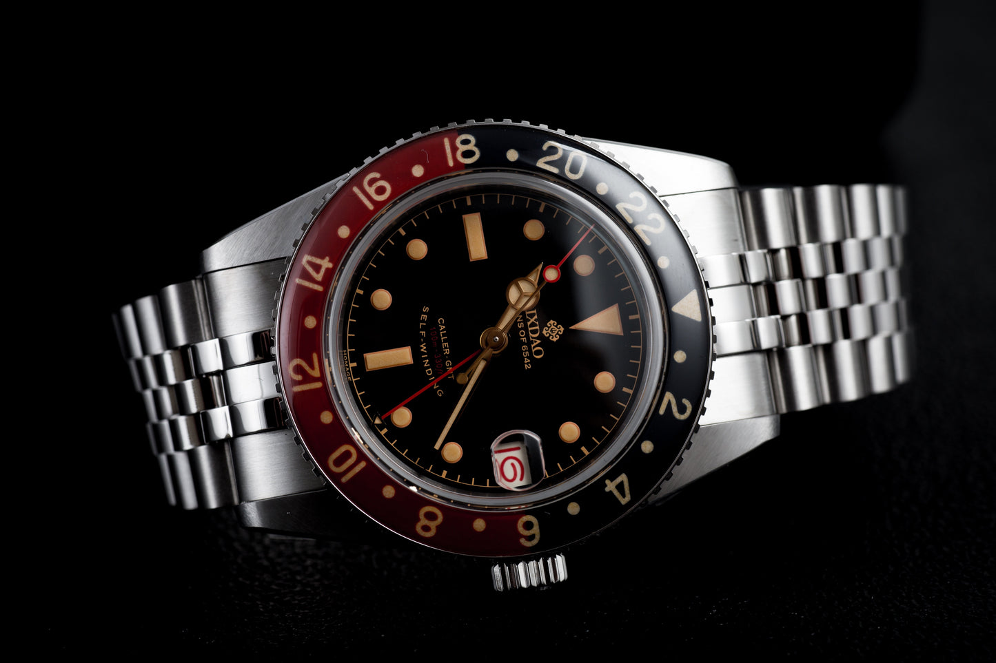 IXDAO 6542 Vintage 38MM NH34 GMT 904L Automatic Dive Watch Grey Dial IXDAO Watch Official Store