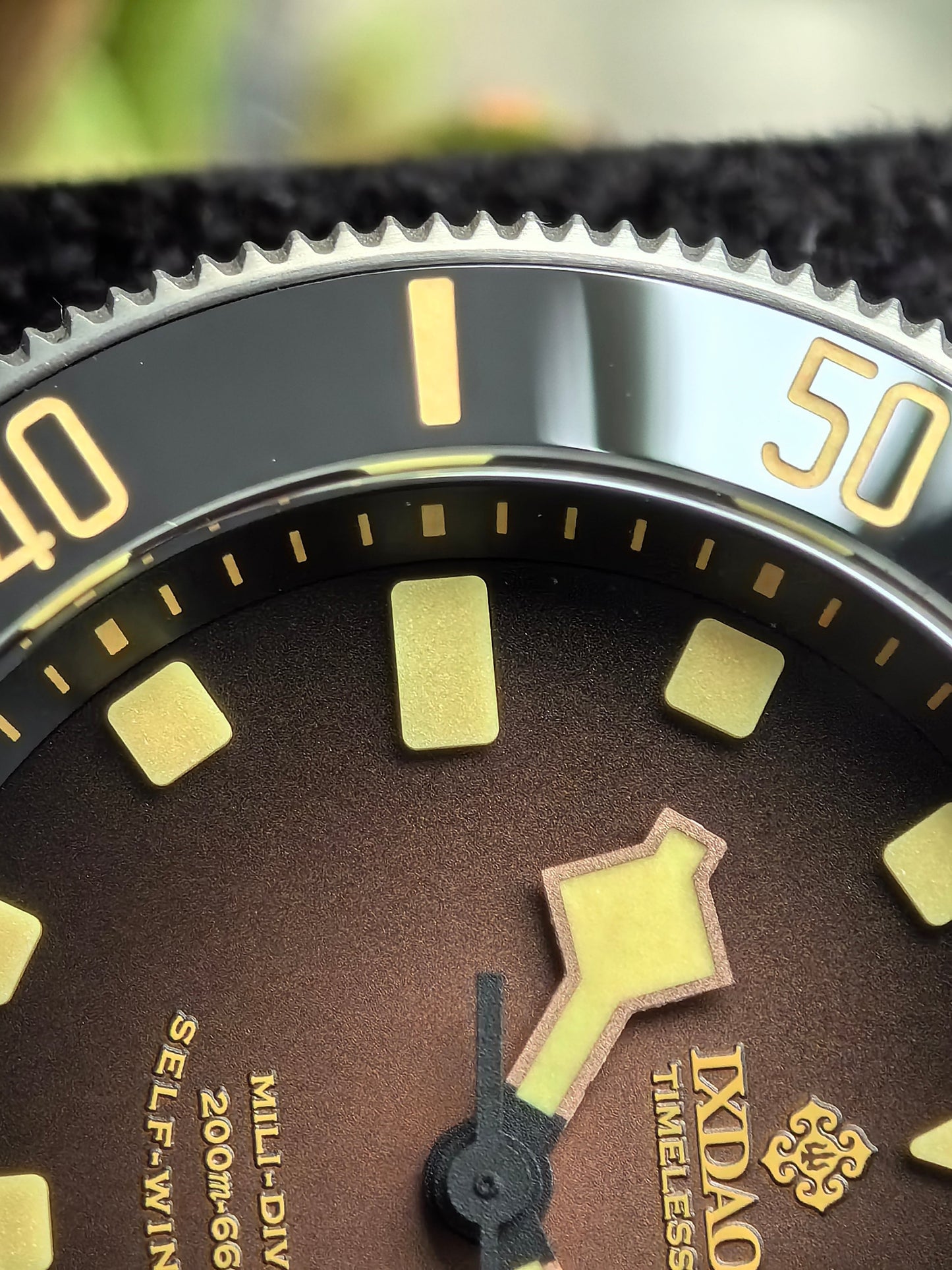 IXDAO Titanium 39mm Automatic Dive Watch-Gradient brown dial IXDAO Watch Official Store