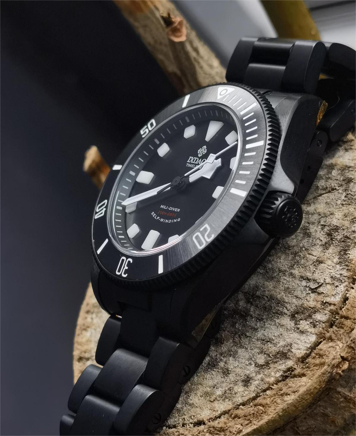 IXDAO Titanium 39mm Black Vader Automatic Dive Watch IXDAO Watch Official Store