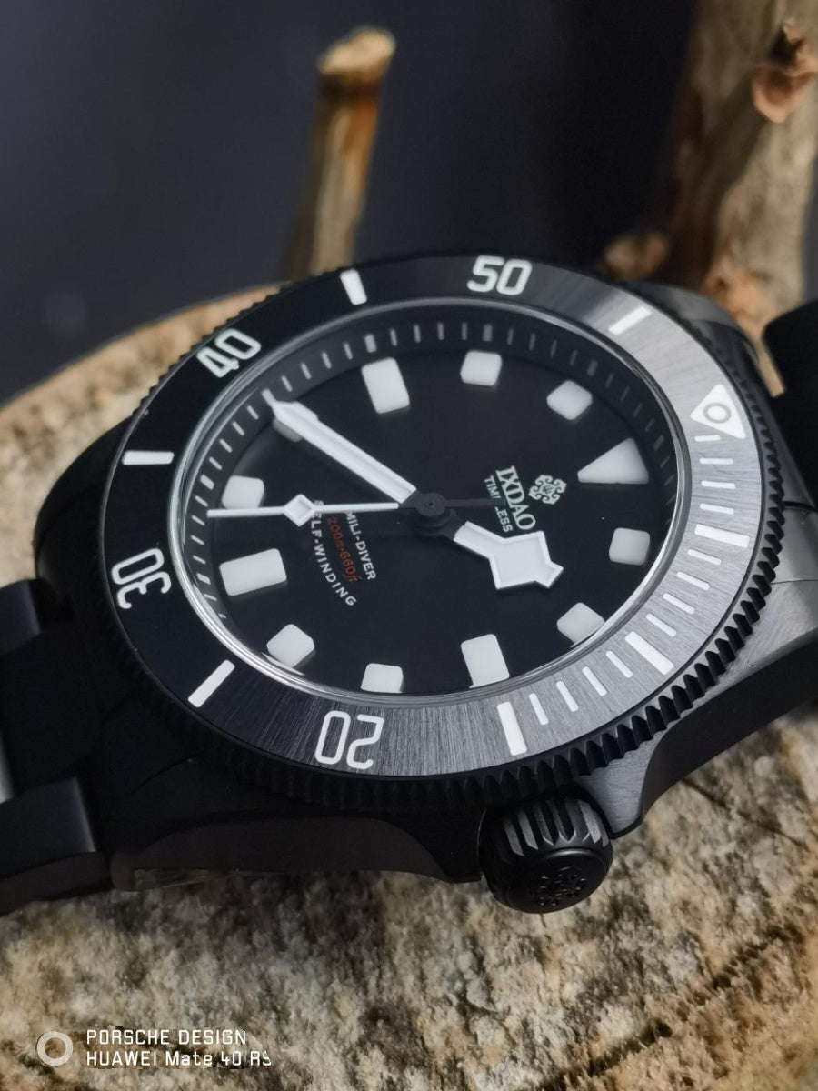 IXDAO Titanium 39mm Black Vader Automatic Dive Watch IXDAO Watch Official Store