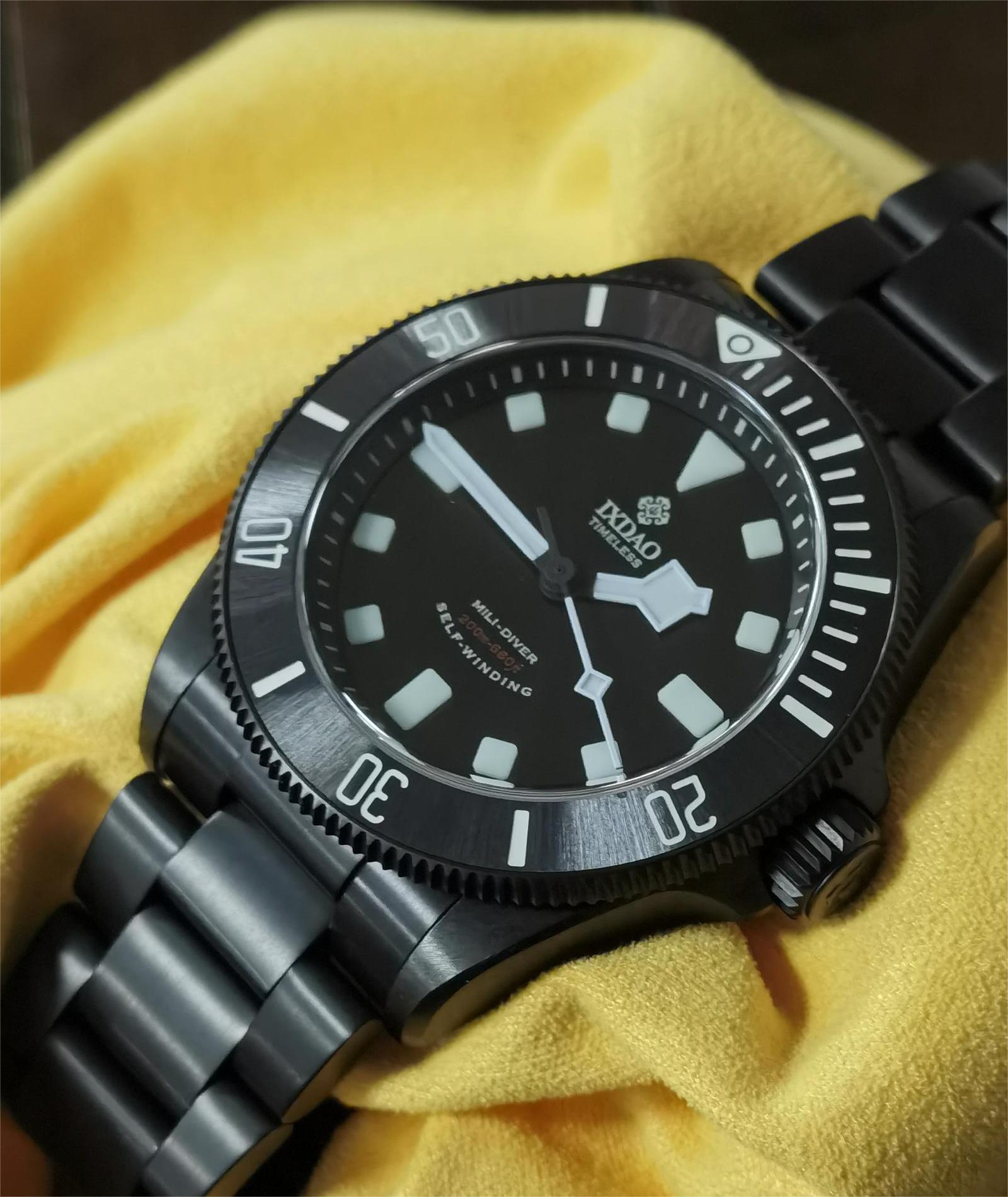 IXDAO Titanium 39mm Black Vader Automatic Dive Watch IXDAO Watch Official Store