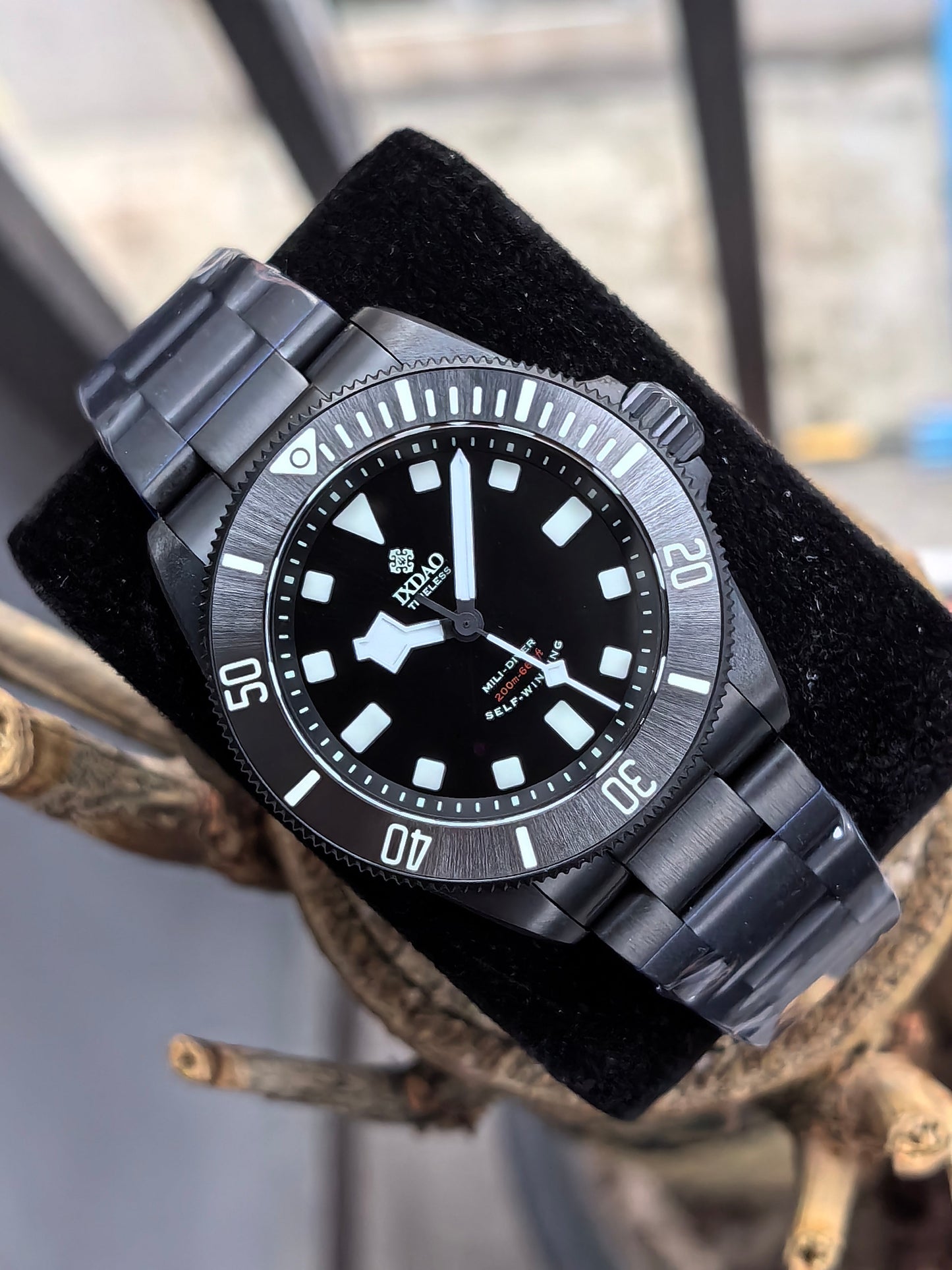 IXDAO Titanium 39mm Black Vader Automatic Dive Watch IXDAO Watch Official Store