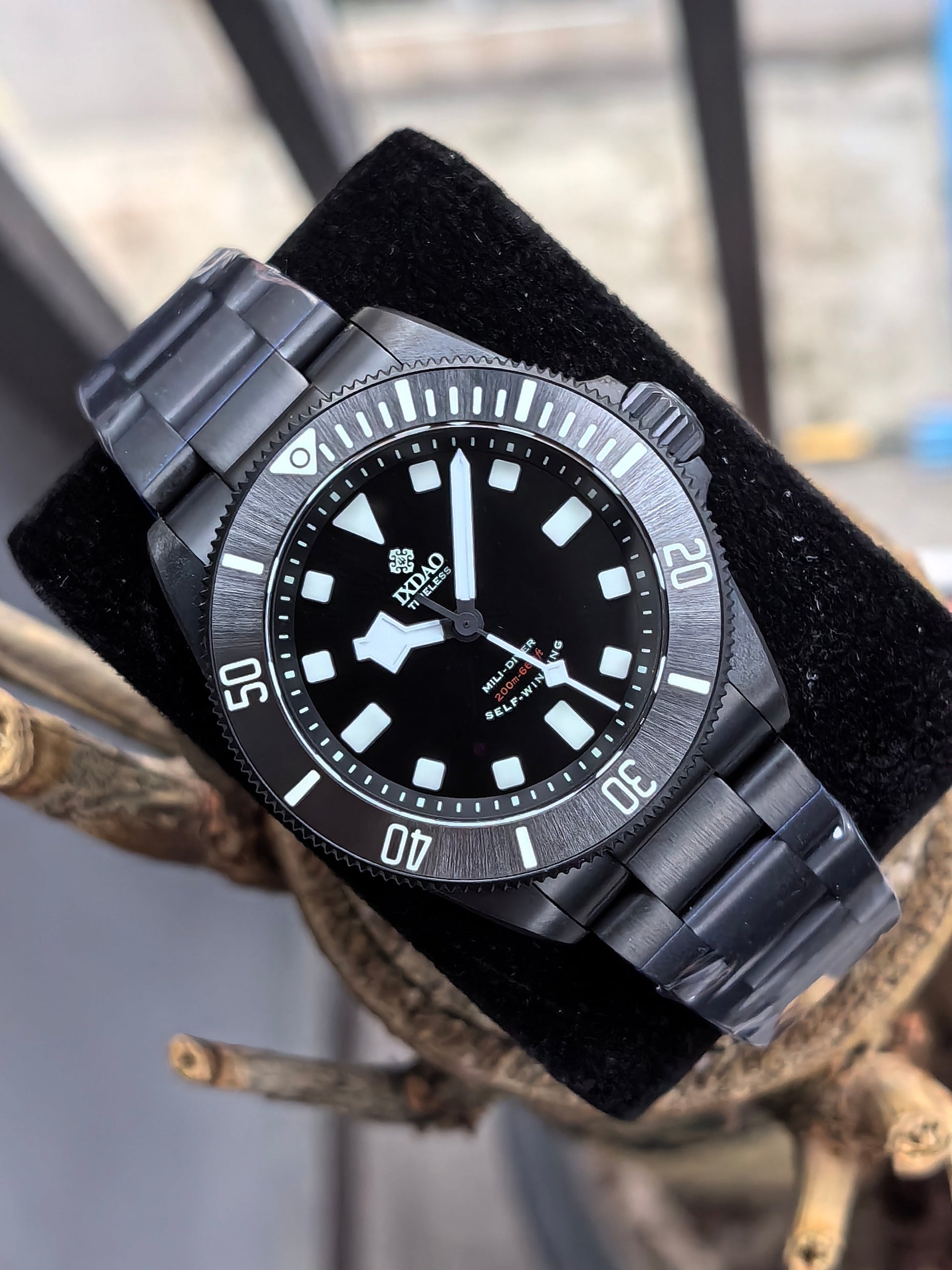 IXDAO Titanium 39mm Black Vader Automatic Dive Watch IXDAO Watch Official Store
