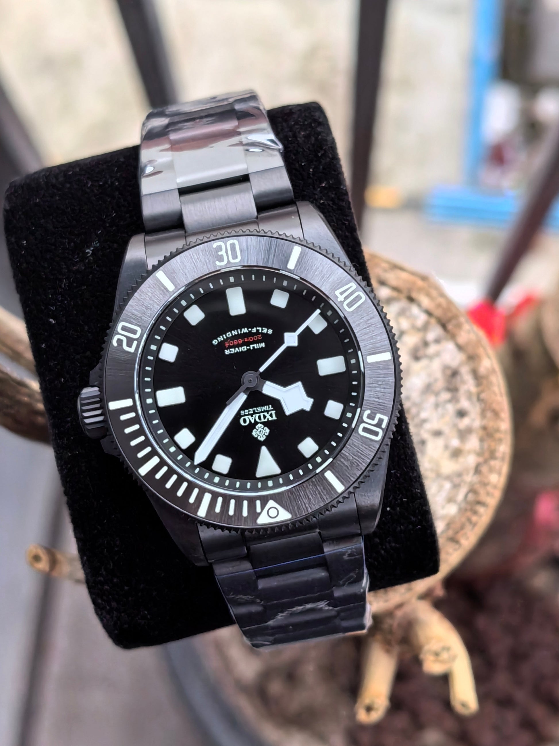 IXDAO Titanium 39mm Black Vader Automatic Dive Watch IXDAO Watch Official Store
