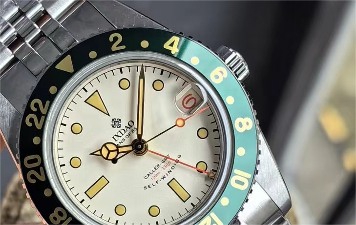 IXDAO 6542 Vintage 38MM NH34 GMT 904L Automatic Dive Watch Grey Dial IXDAO Watch Official Store