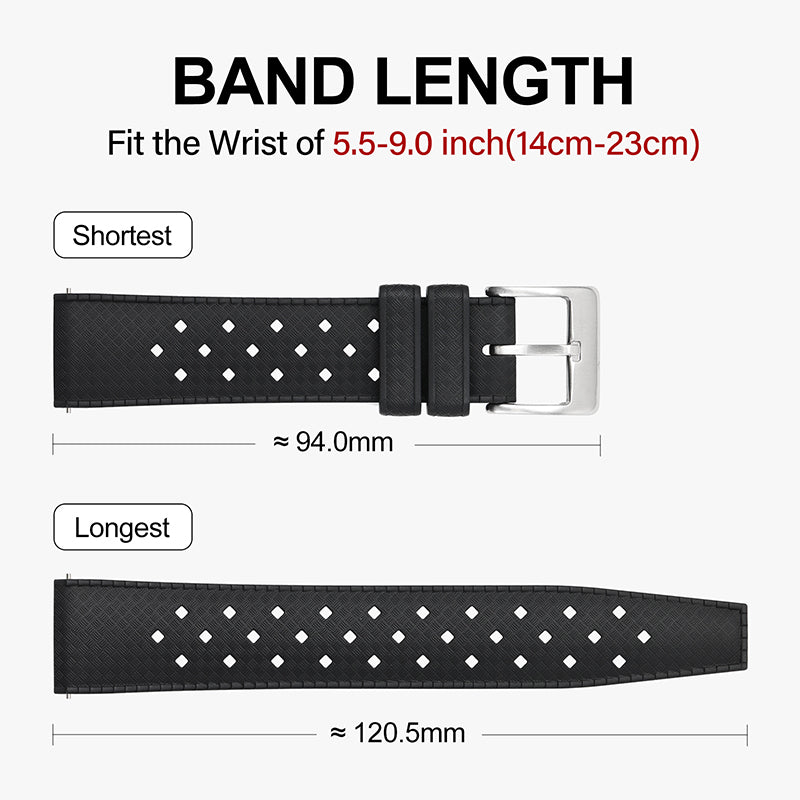 Premium-Grade Tropical FKM Rubber Watch Strap IXDAO Watch Official Store