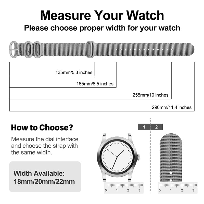Thick Premium Woven Nylon Military Watch Strap Band IXDAO Watch Official Store