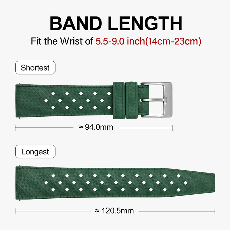 Premium-Grade Tropical FKM Rubber Watch Strap IXDAO Watch Official Store