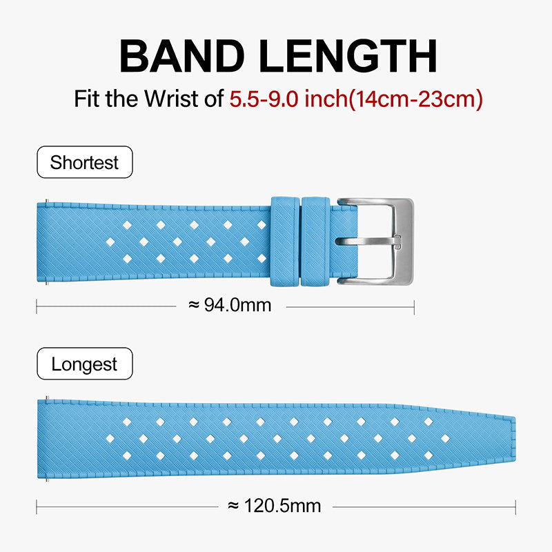 Premium-Grade Tropical FKM Rubber Watch Strap IXDAO Watch Official Store