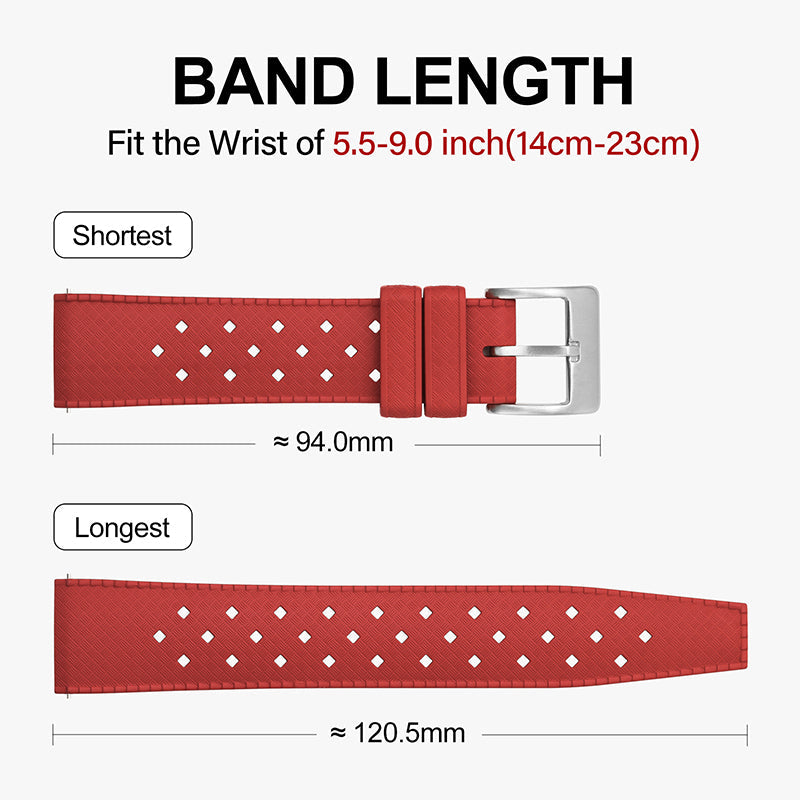 Premium-Grade Tropical FKM Rubber Watch Strap IXDAO Watch Official Store
