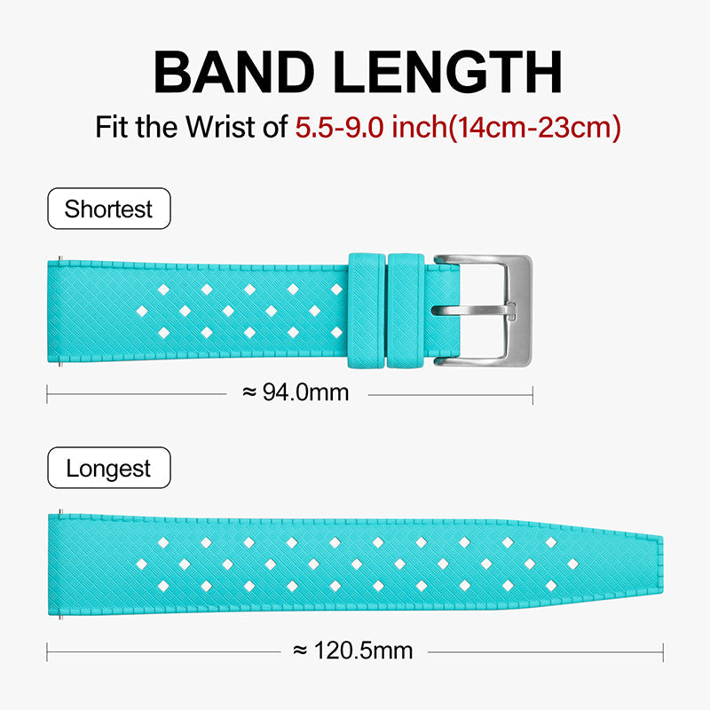 Premium-Grade Tropical FKM Rubber Watch Strap IXDAO Watch Official Store