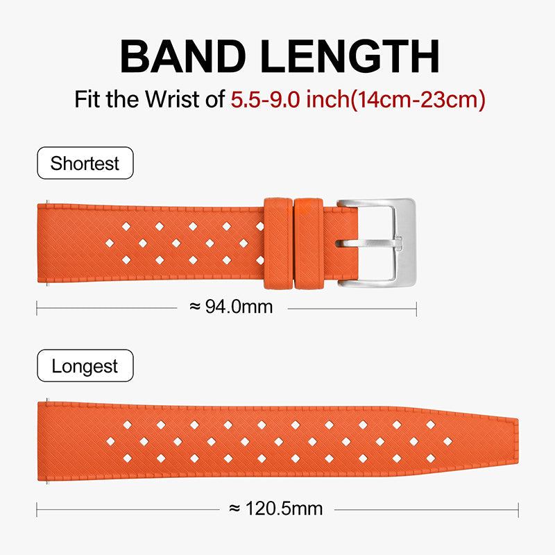 Premium-Grade Tropical FKM Rubber Watch Strap IXDAO Watch Official Store
