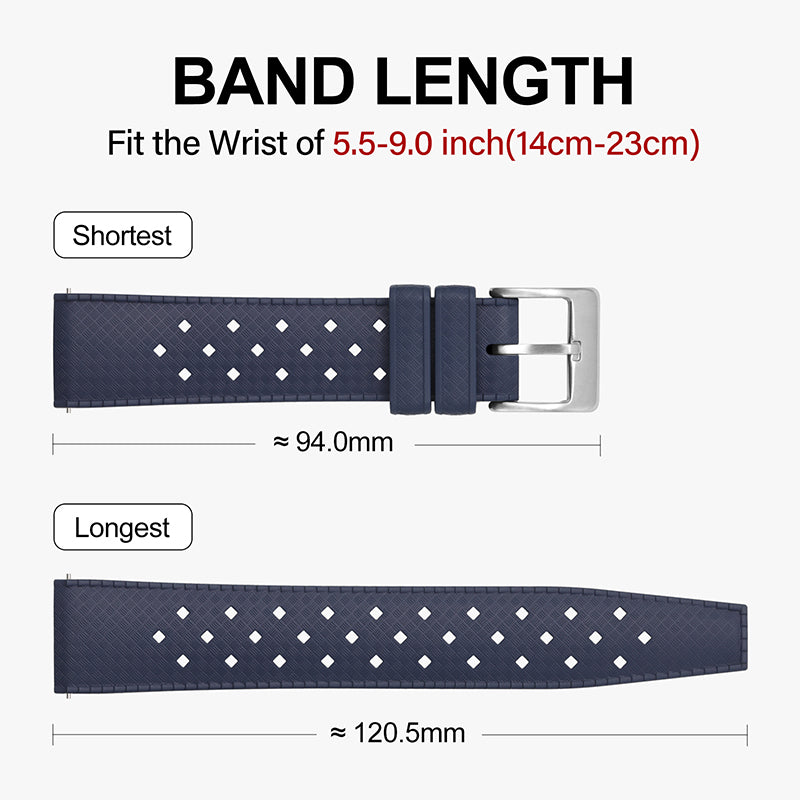 Premium-Grade Tropical FKM Rubber Watch Strap IXDAO Watch Official Store
