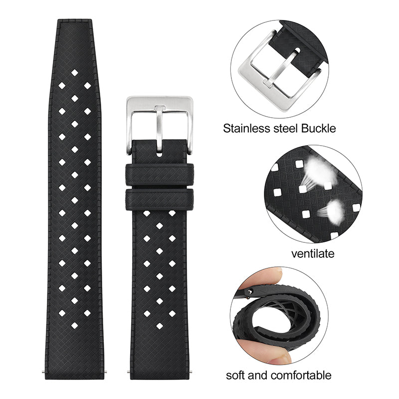 Premium-Grade Tropical FKM Rubber Watch Strap IXDAO Watch Official Store