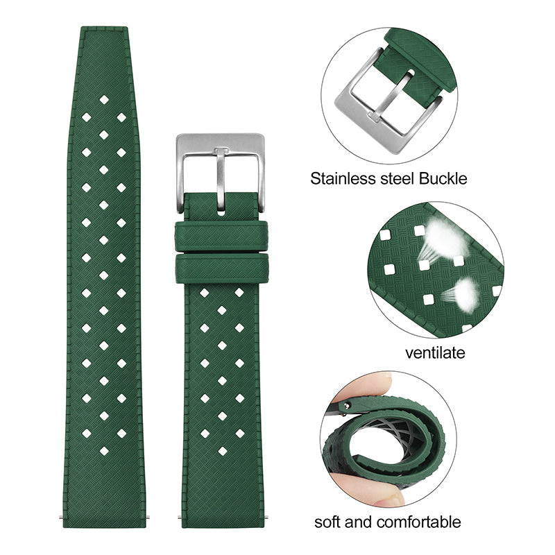 Premium-Grade Tropical FKM Rubber Watch Strap IXDAO Watch Official Store