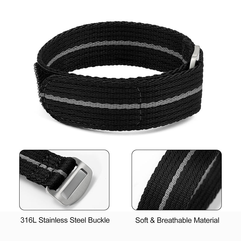 20mm/22mm Soft Nylon Magic Tape Watchband IXDAO Watch Official Store