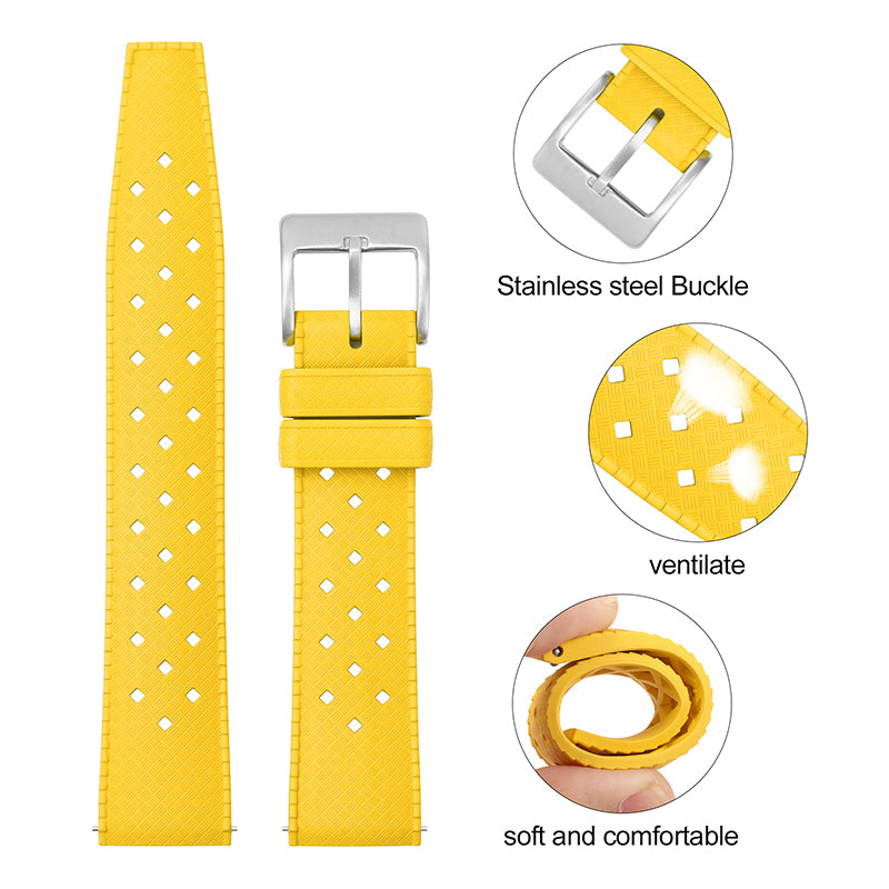 Premium-Grade Tropical FKM Rubber Watch Strap IXDAO Watch Official Store
