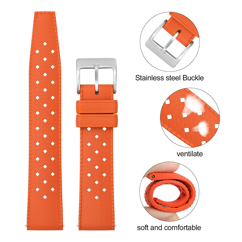 Premium-Grade Tropical FKM Rubber Watch Strap IXDAO Watch Official Store