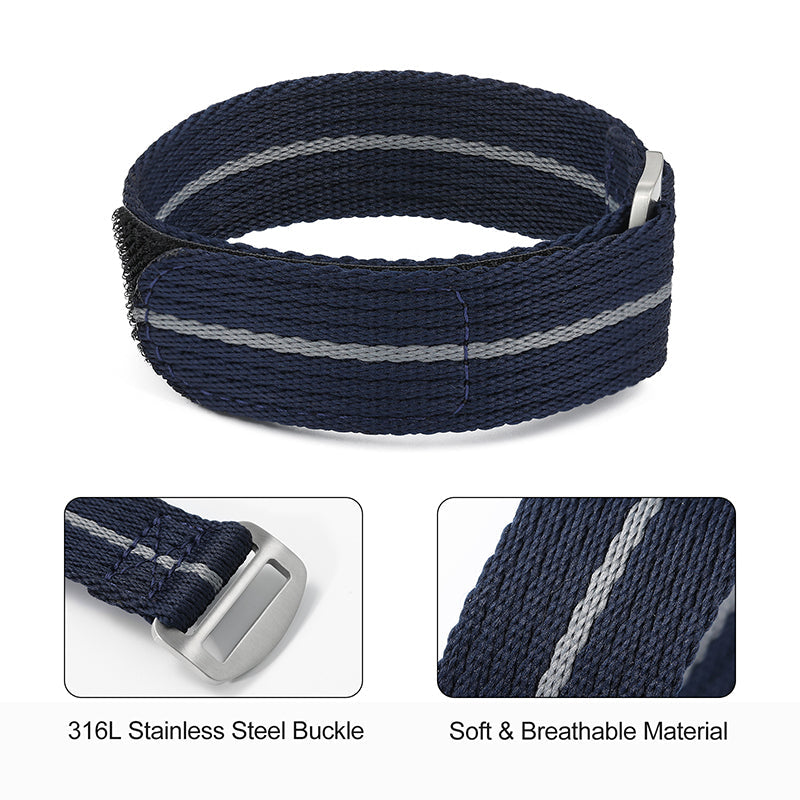 20mm/22mm Soft Nylon Magic Tape Watchband IXDAO Watch Official Store