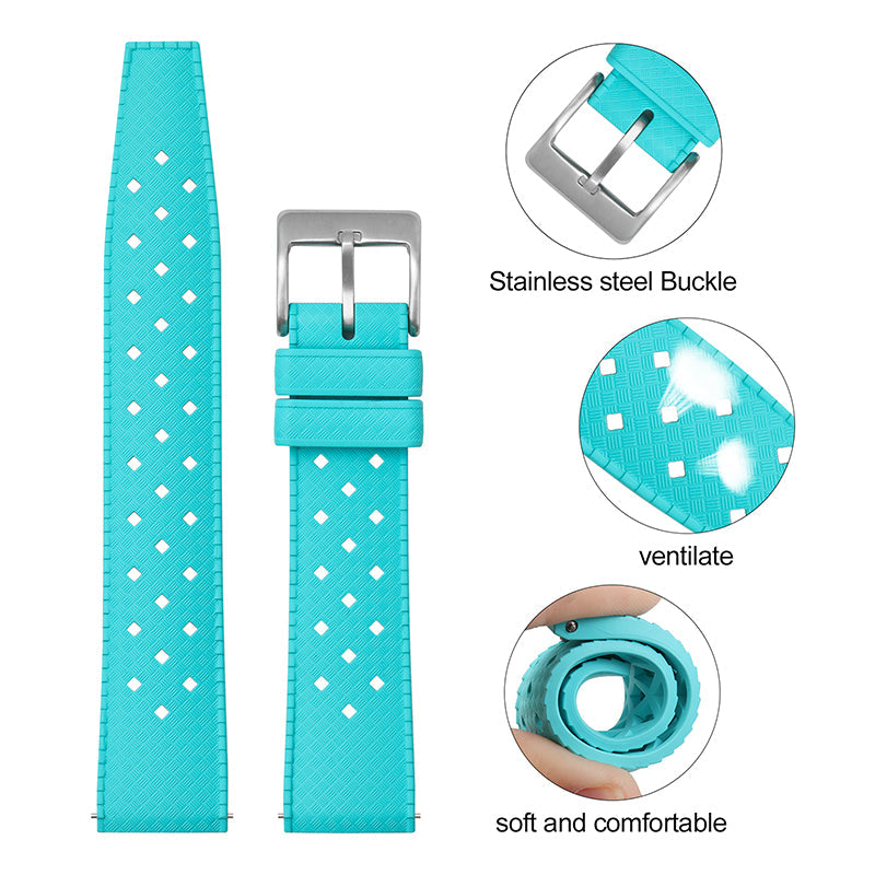Premium-Grade Tropical FKM Rubber Watch Strap IXDAO Watch Official Store