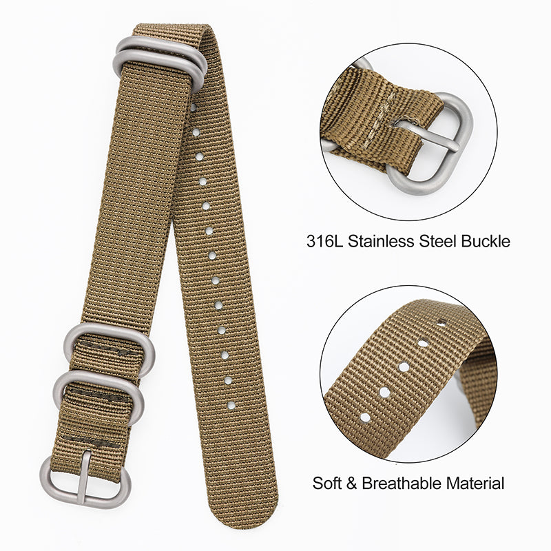 Thick Premium Woven Nylon Military Watch Strap Band IXDAO Watch Official Store