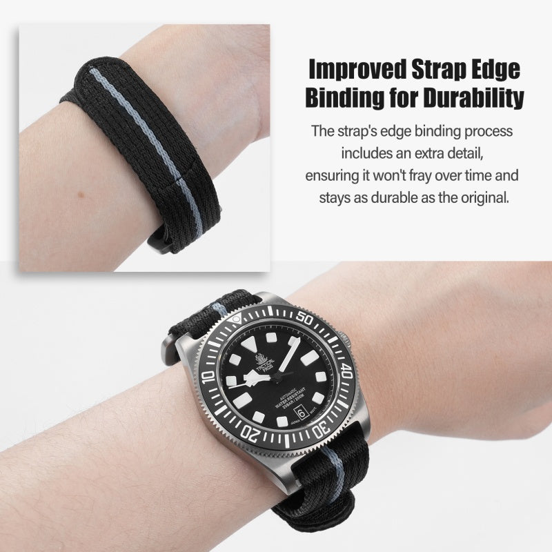 Titanium Buckle Soft Nylon Magic Strap 20mm/22mm IXDAO Watch Official Store