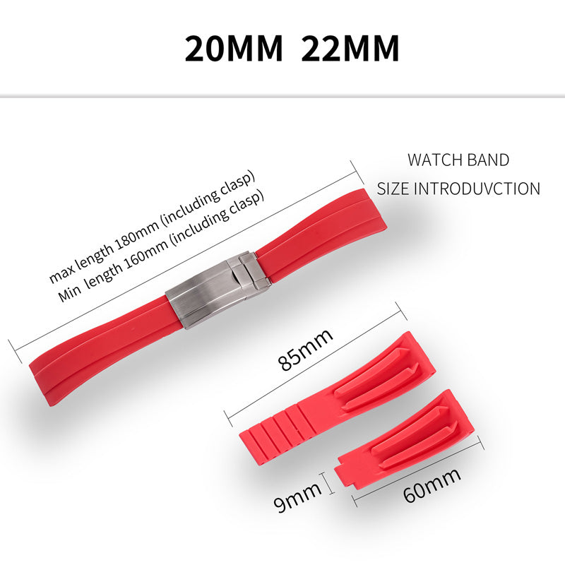 ★New Arrivals★Cut-to-Size TPU Rubber Watch Strap IXDAO Watch Official Store