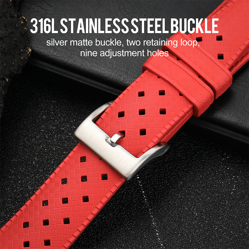 Premium-Grade Tropical FKM Rubber Watch Strap IXDAO Watch Official Store