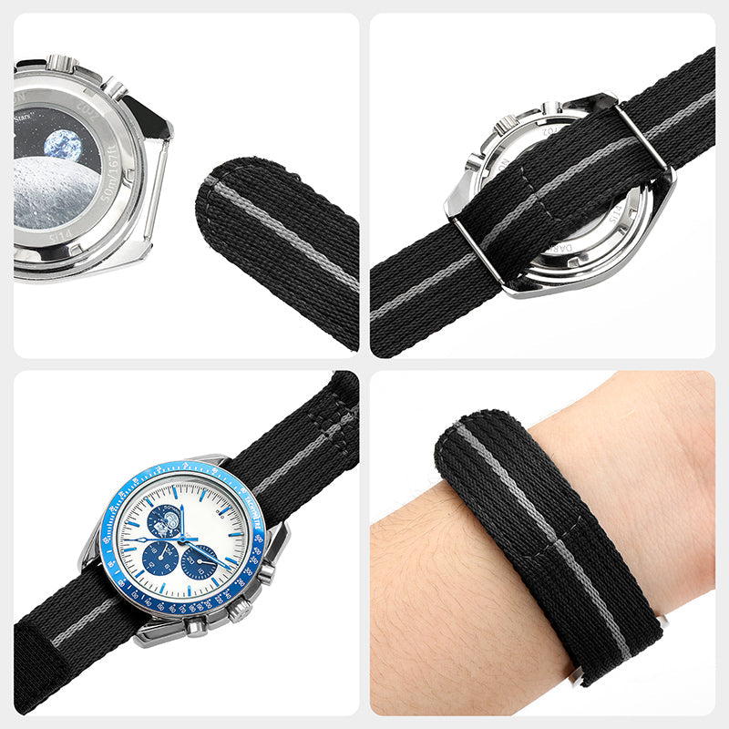 20mm/22mm Soft Nylon Magic Tape Watchband IXDAO Watch Official Store