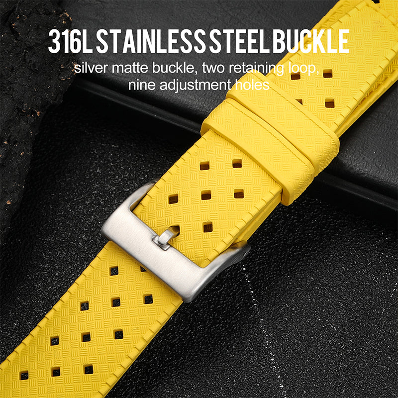 Premium-Grade Tropical FKM Rubber Watch Strap IXDAO Watch Official Store