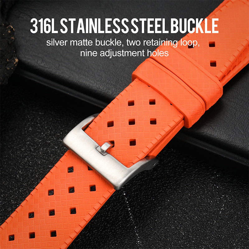 Premium-Grade Tropical FKM Rubber Watch Strap IXDAO Watch Official Store