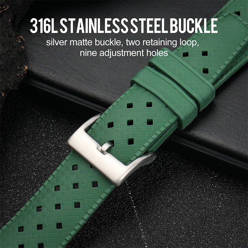 Premium-Grade Tropical FKM Rubber Watch Strap IXDAO Watch Official Store