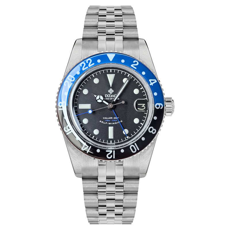 IXDAO 6542 Vintage 38MM NH34 GMT 904L Automatic Dive Watch Grey Dial IXDAO Watch Official Store