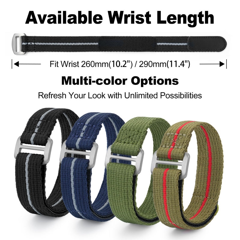 Titanium Buckle Soft Nylon Magic Strap 20mm/22mm IXDAO Watch Official Store