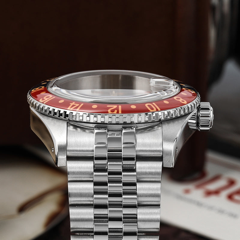 IXDAO 6542 Vintage 38MM NH34 GMT 904L Automatic Dive Watch Grey Dial IXDAO Watch Official Store