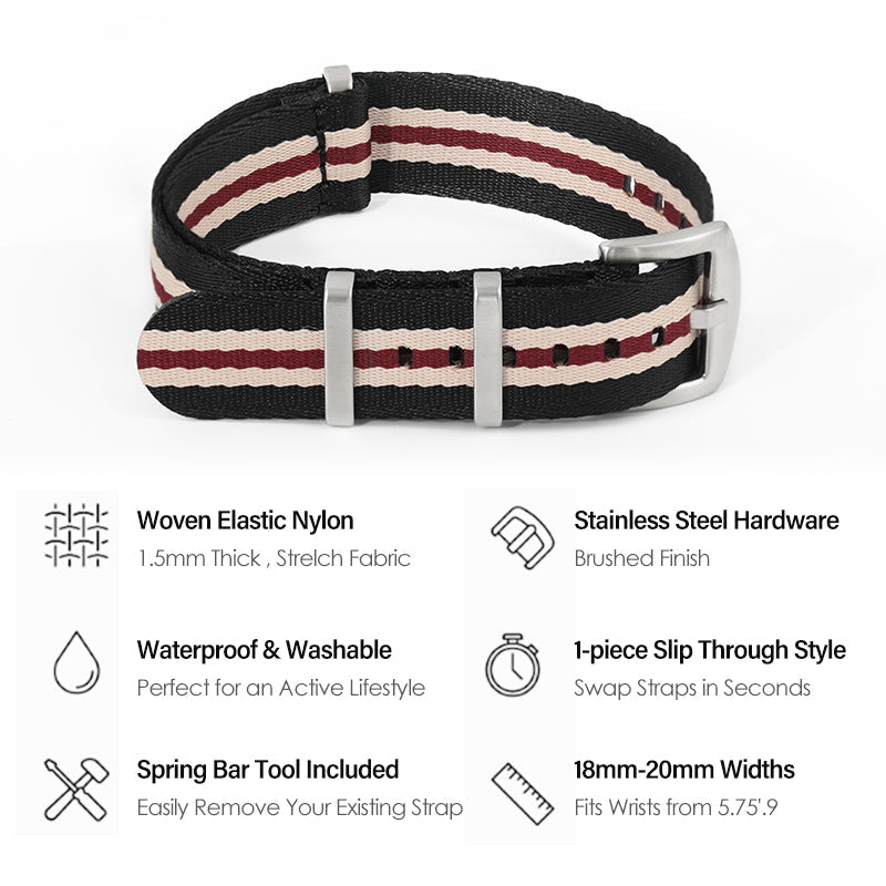 Premium Quality Nylon Fabric Strap 20mm/22mm IXDAO Watch Official Store