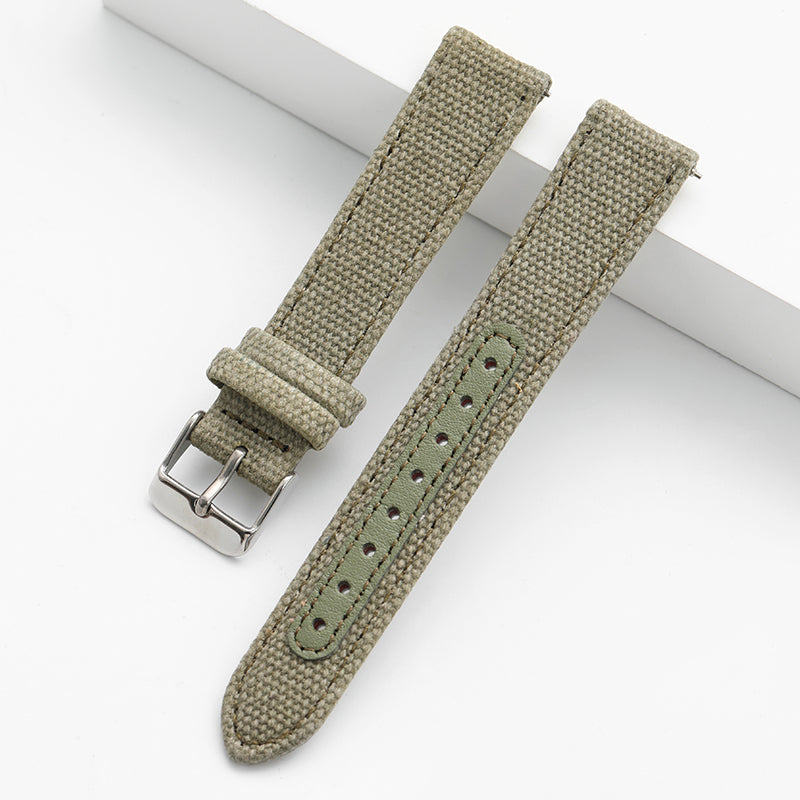 Leather Nylon Canvas Strap Watchband IXDAO Watch Official Store