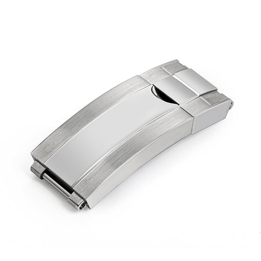 Adjustable Stainless Steel Watchband Buckle Solid Brushed Mid polised clasp IXDAO Watch Official Store
