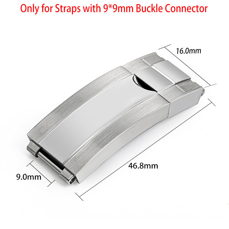Adjustable Stainless Steel Watchband Buckle Solid Brushed Mid polised clasp IXDAO Watch Official Store