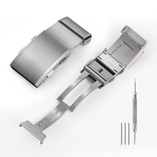 316L Stainless Steel 18mm 20mm 22mm Entendable Adjustable Folding Watch Buckle IXDAO Watch Official Store