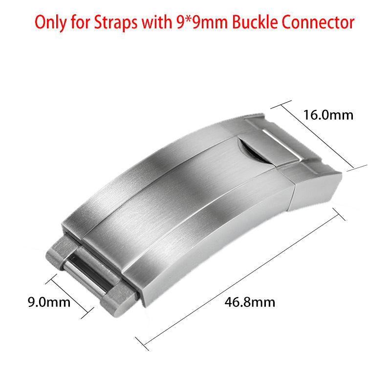 Adjustable Stainless Steel Watchband Buckle Solid Brushed Mid polised clasp IXDAO Watch Official Store