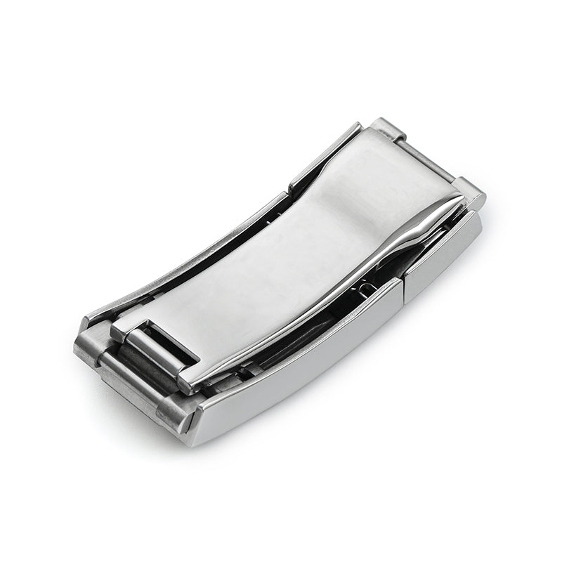 Adjustable Stainless Steel Watchband Buckle Solid Brushed Mid polised clasp IXDAO Watch Official Store