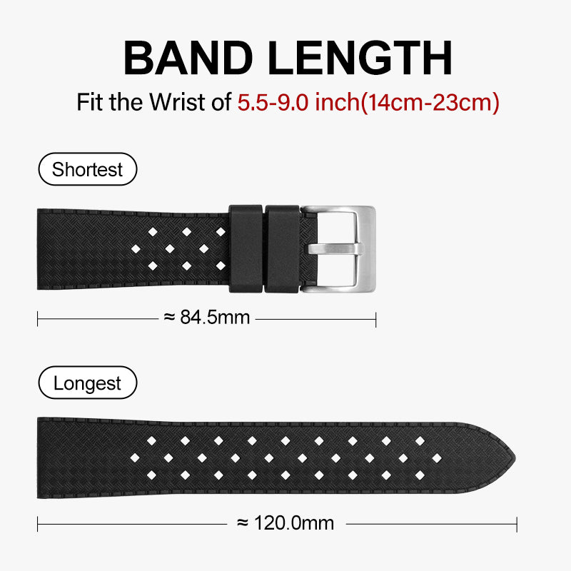 Tropical Soft Silicon Rubber Dive Watch Strap IXDAO Watch Official Store